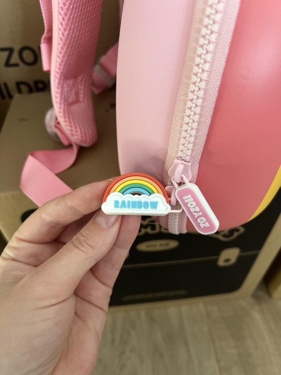 Zoy Zoii B8 Sugar – Mochila Infantil Corazón Arcoíris 3D Ligera y Cómoda