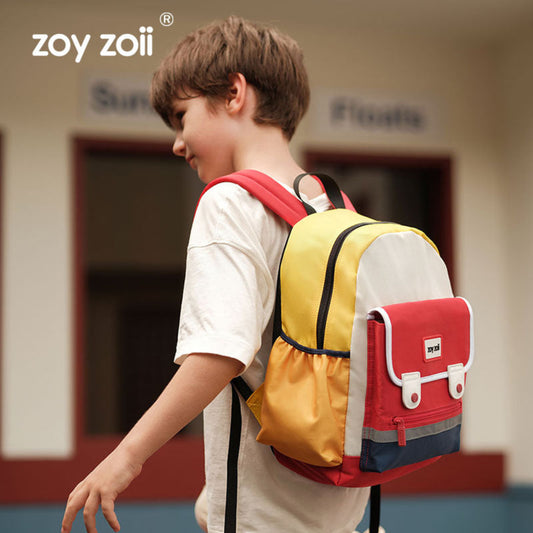 Mochila infantil Zoy Zoii en color rojo y amarillo