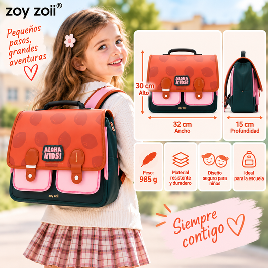 Mochila escolar infantil estilo cartera con diseño Aloha Kids