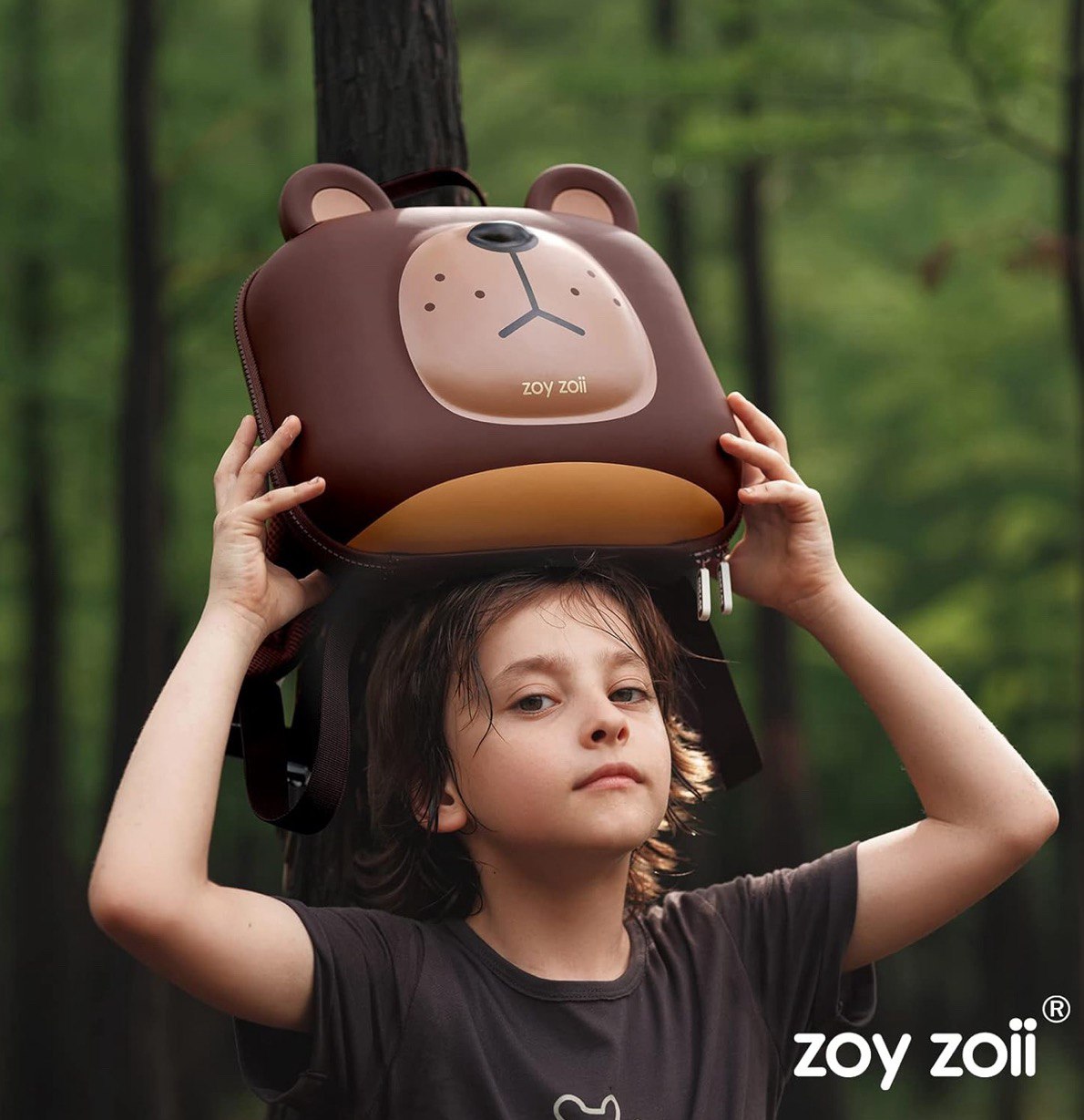 Sac à dos Zoy Zoii pour enfants, motif ours 3D, léger et confortable pour enfants de 3 à 7 ans, matériau EVA + polyester, sûr et durable, cadeau idéal pour les anniversaires et les voyages