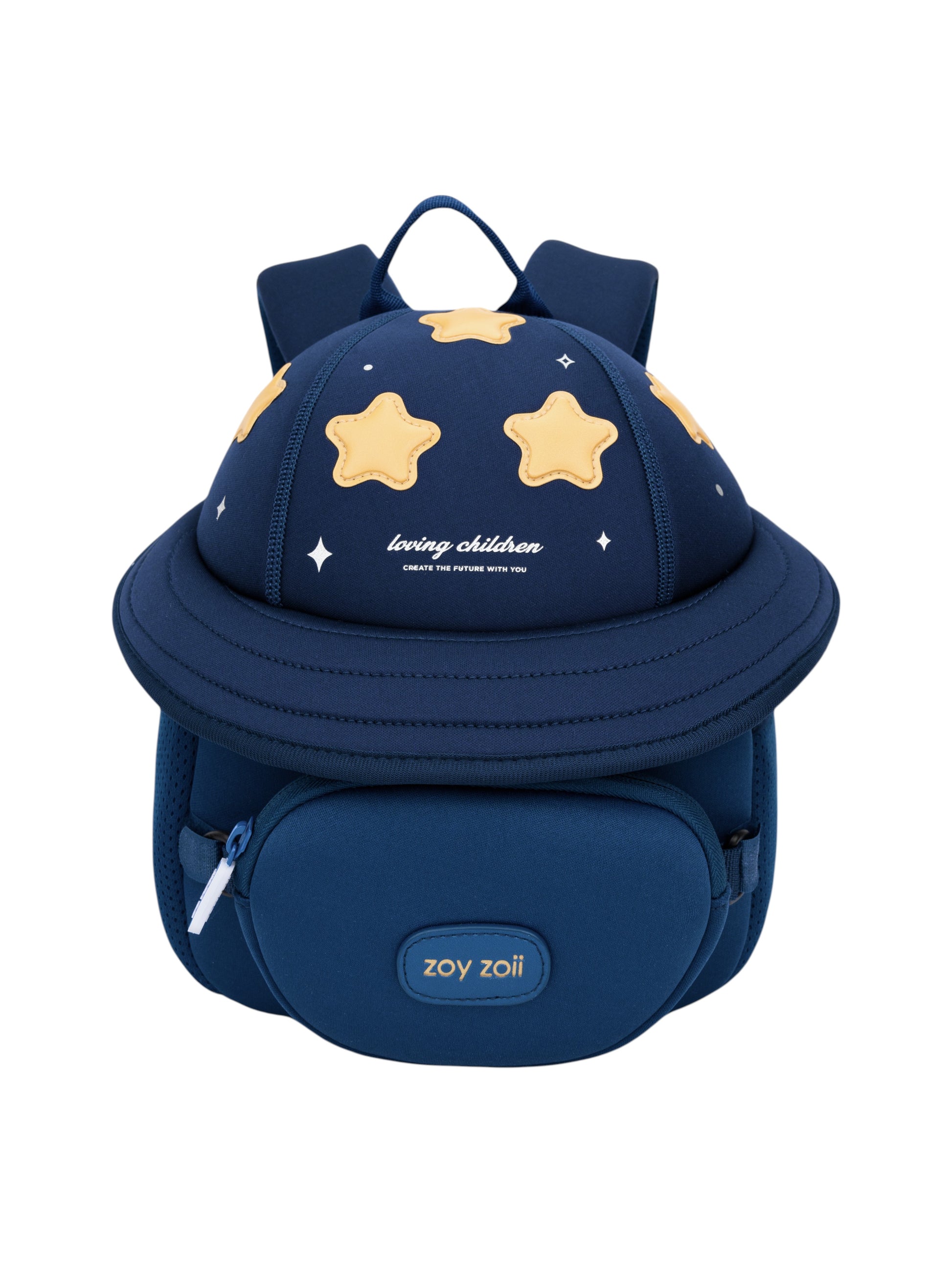 Mochila infantil azul con estrellas amarillas Zoy Zoii para niños y niñas