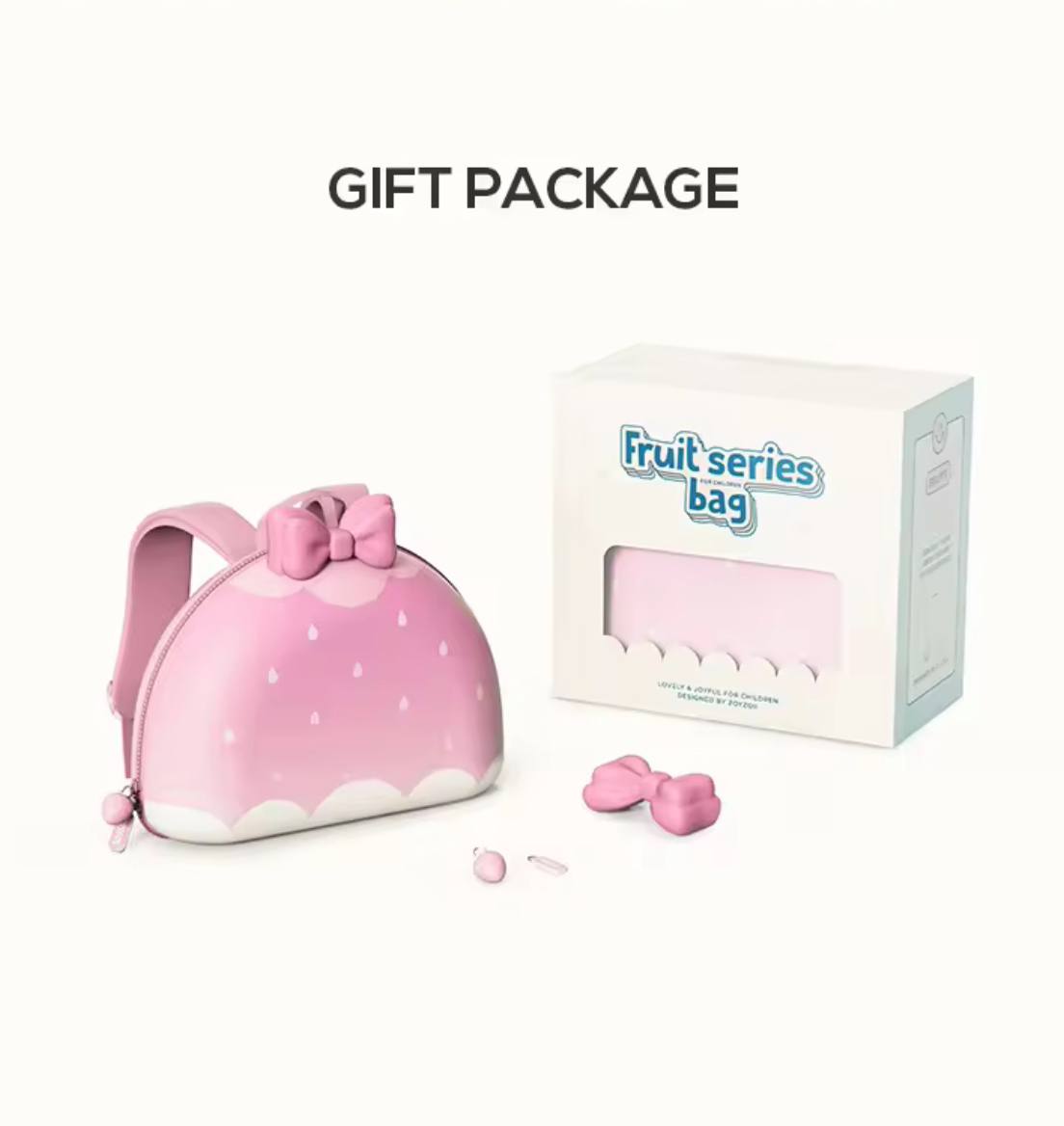 Sac à dos Zoy Zoii B8+ Fraise avec nœud rose