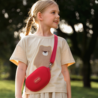 Mochila para niña diseño corazón arcoíris resistente