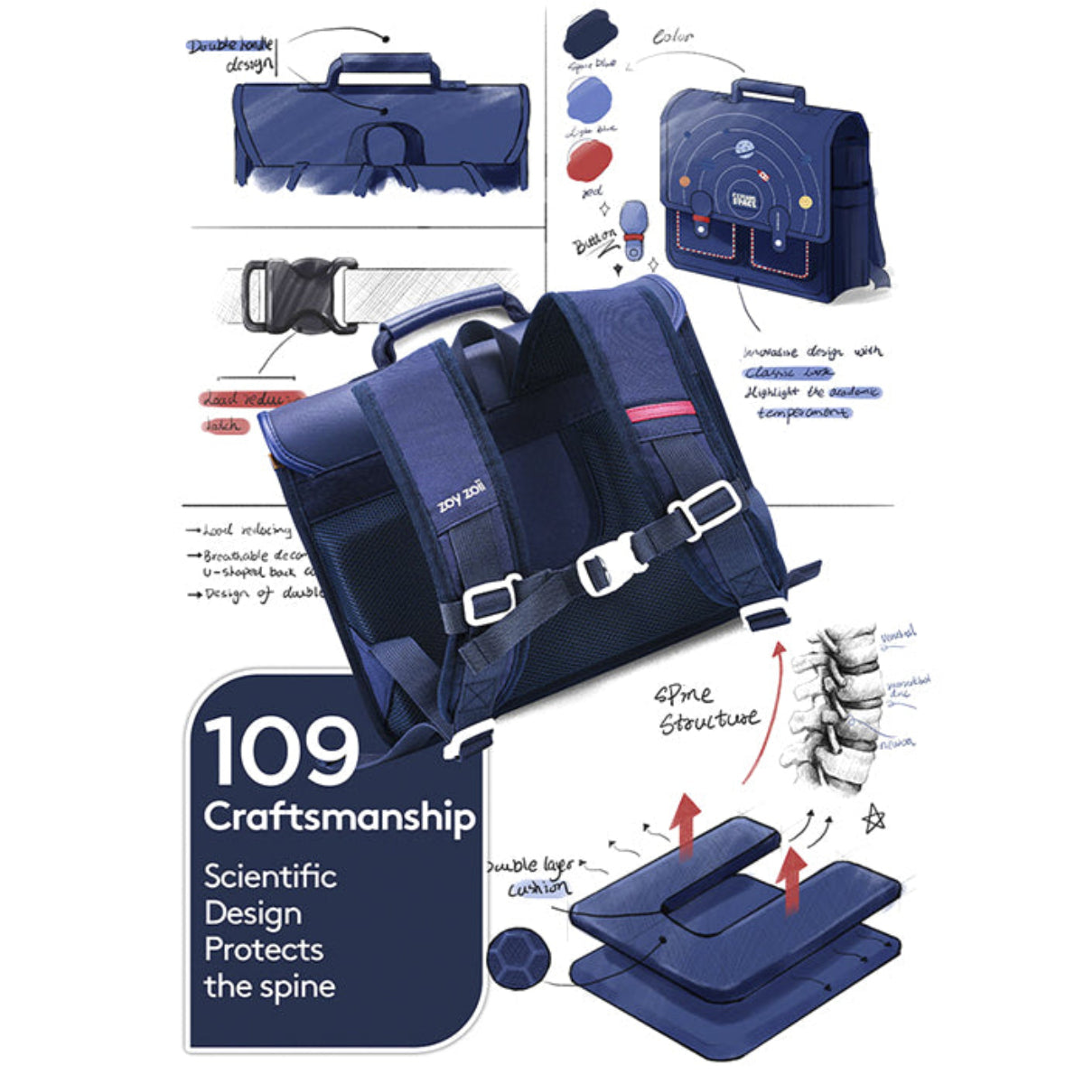 Mochila divertida para niños con diseño de galaxia