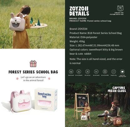 Mochila para niños con motivo de gato divertido