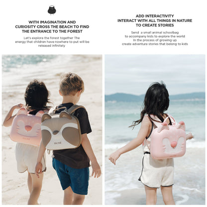 Mochila infantil Zoy Zoii con orejas y cara de zorro perfecta para regalo