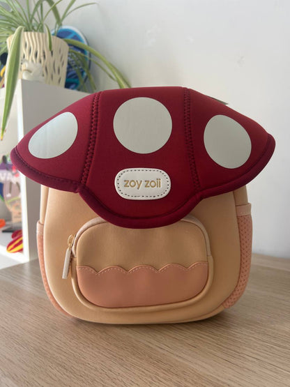 Mochila escolar para niños pequeños con forma de seta