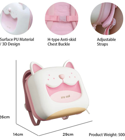 Mochila escolar infantil con diseño de gatito