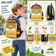 Mochila escolar Zoy Zoii marrón con diseño infantil, ideal para colegio, guardería y viajes