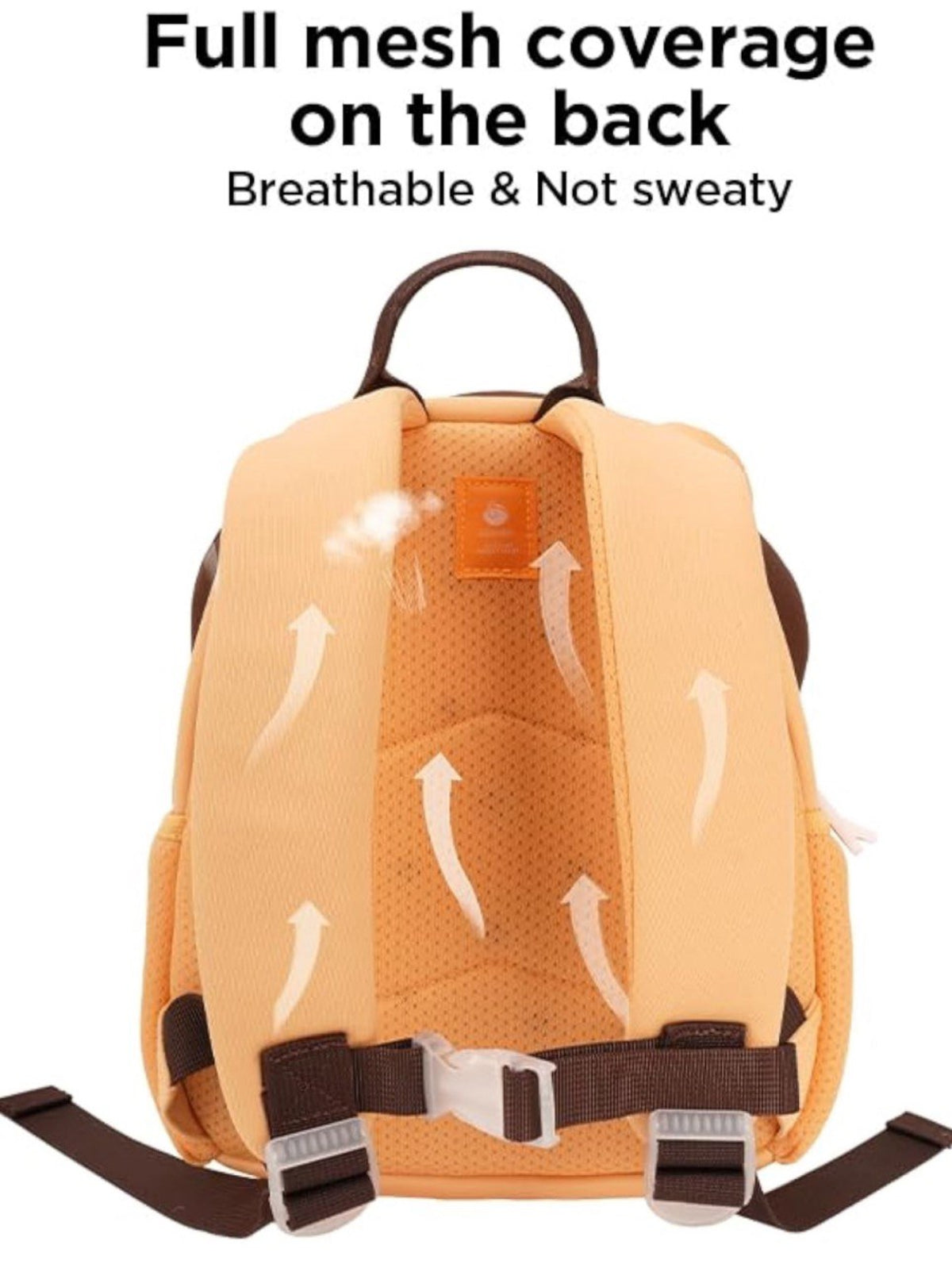 Mochila Zoy Zoii de animalito león color amarillo