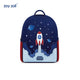 Mochila infantil Zoy Zoii azul con diseño de cohete espacial