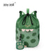 Mochila infantil verde con diseño de dinosaurio