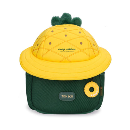 Mochila infantil con diseño de piña amarilla y verde