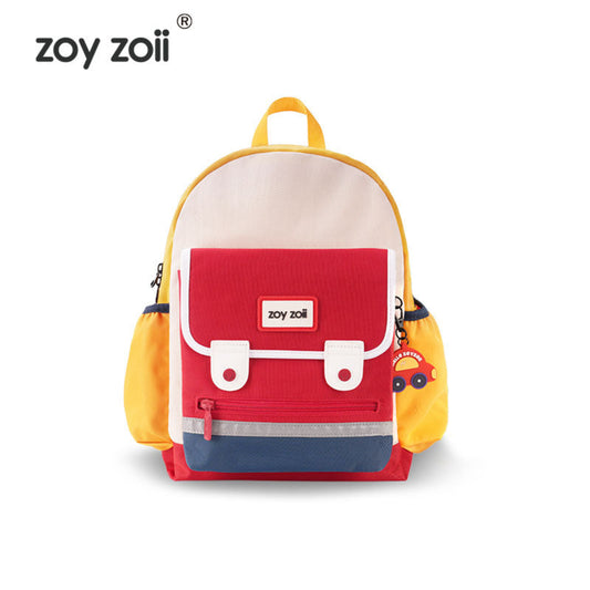 Mochila infantil Zoy Zoii en color rojo y amarillo