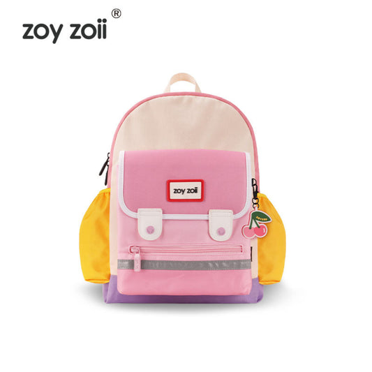 Mochila infantil rosa y amarilla Zoy Zoii con caja de regalo