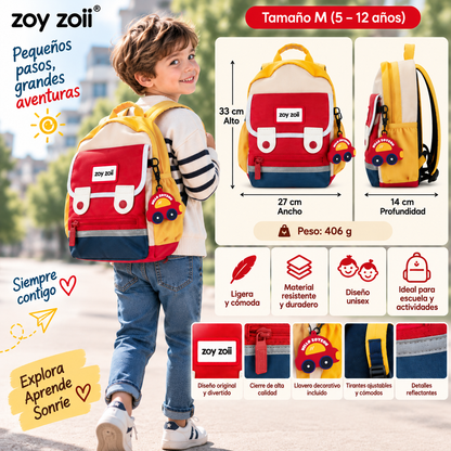 Mochila infantil Zoy Zoii rosa para niña, cómoda y ligera para colegio y excursiones