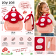 Mochila infantil Zoy Zoii con diseño de seta roja, tamaño grande de para niños de 5 a 12 años