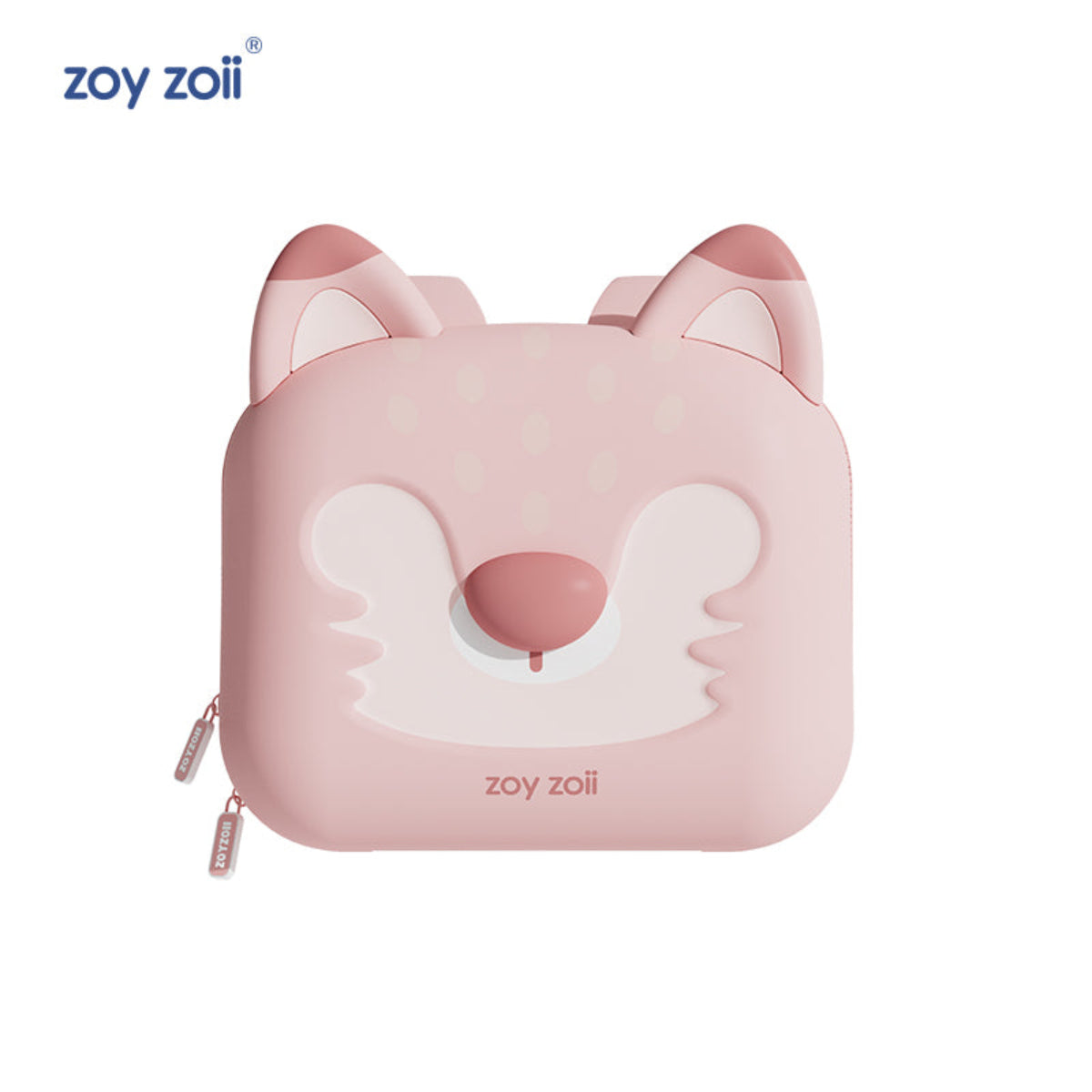 Mochila infantil Zoy Zoii rosa con diseño de zorro para niñas pequeñas