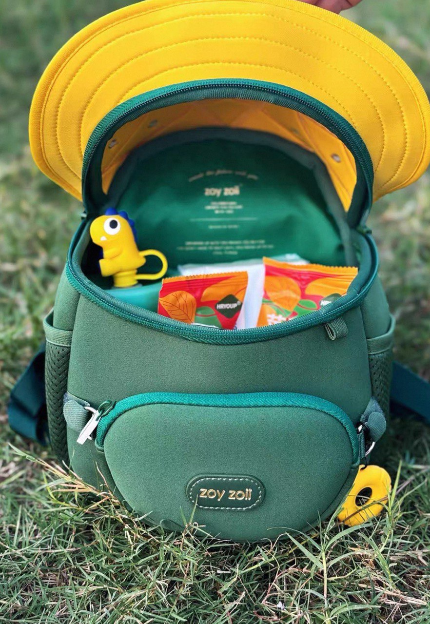 Mochila escolar piña Zoy Zoii con asa superior