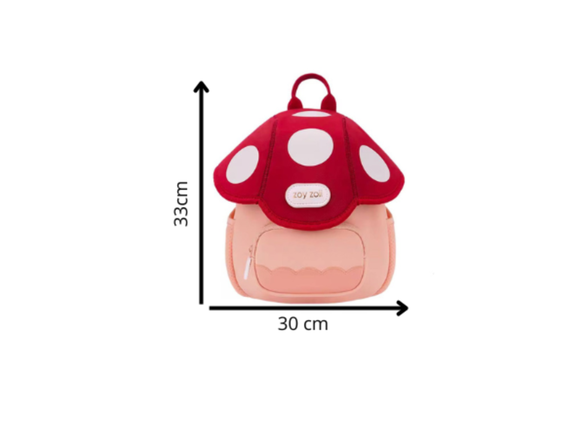 Mochila preescolar Zoy Zoii seta roja para niños pequeños