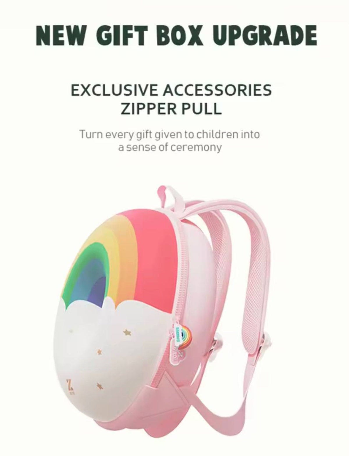 Mochila infantil colorida con arcoíris multicolor