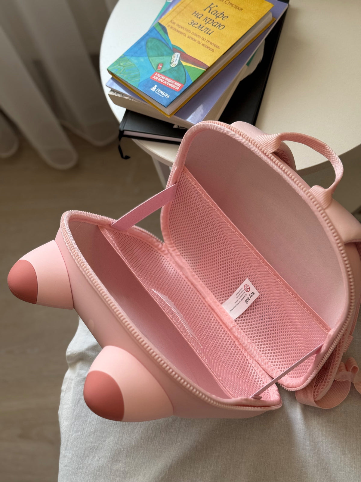 Mochila divertida Zoy Zoii con diseño de zorro rosa para uso diario