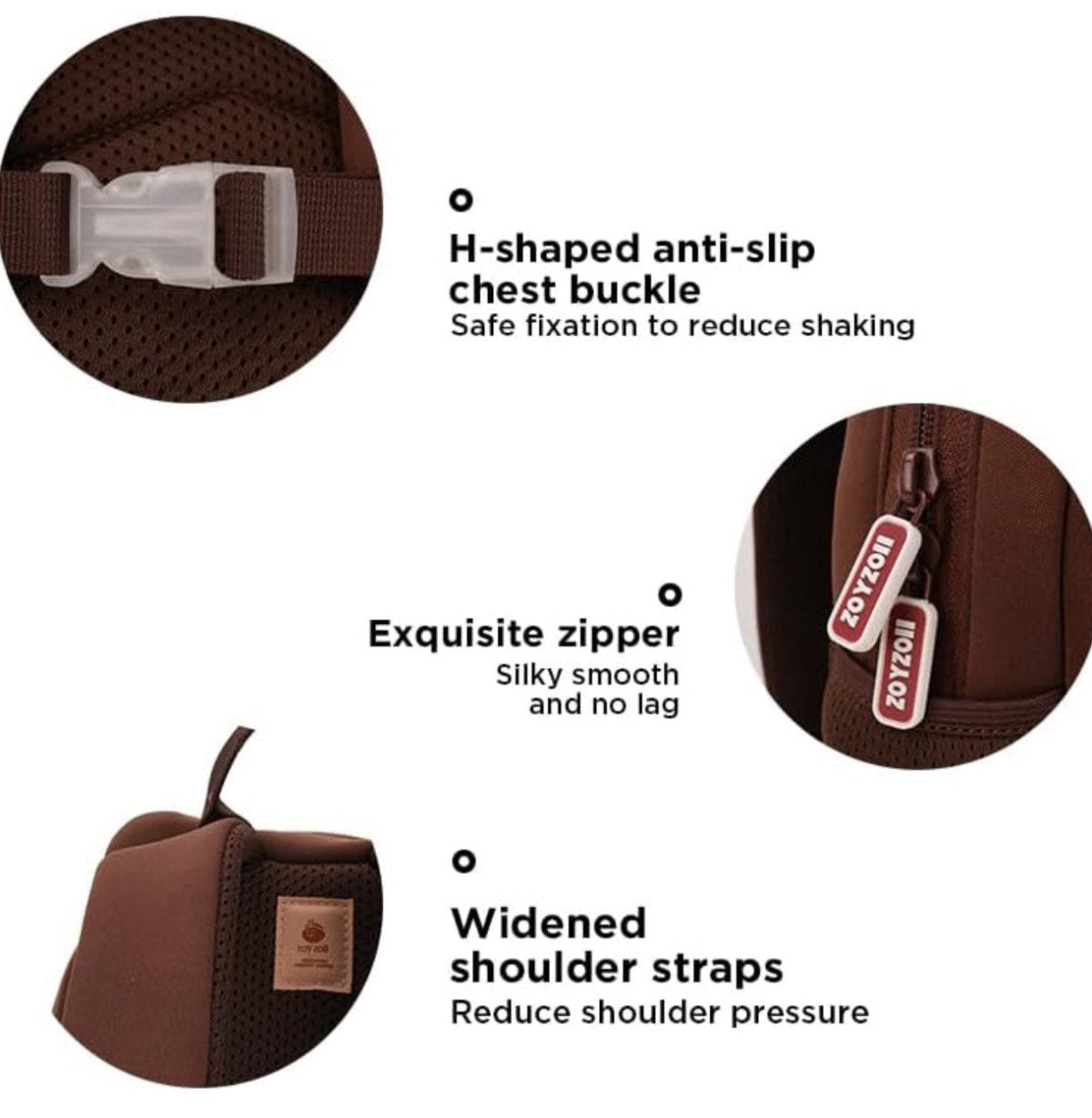 Mochila divertida para niños Zoy Zoii diseño tierno de osito