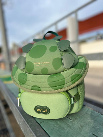 Mochila Zoy Zoii dinosaurio con divertido llavero en forma de pata de dinosaurio