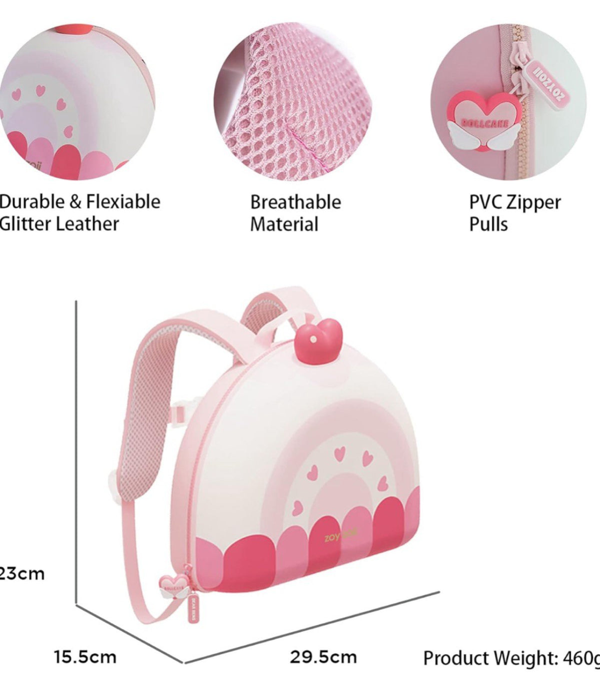 Mochila Zoy Zoii con diseño amoroso y alegre, perfecta para regalo