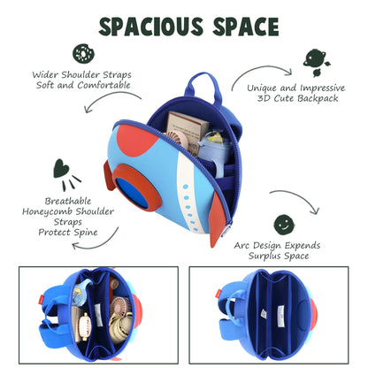 Mochila espacial Zoy Zoii para niños de 3 a 6 años cómoda y original