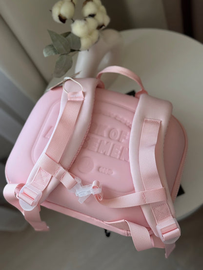 Mochila pequeña y ligera Zoy Zoii rosa con orejitas de zorro