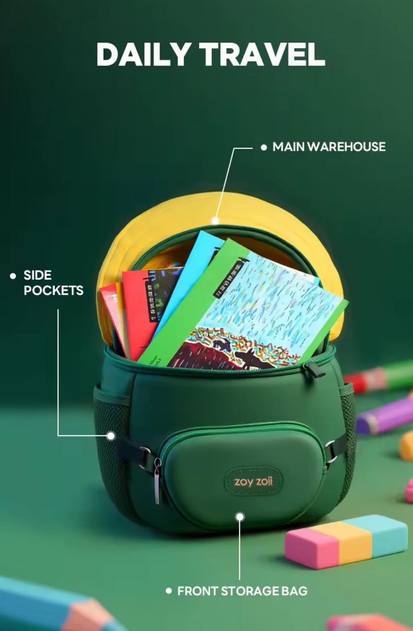 Mochila infantil azul con estrellas amarillas Zoy Zoii para niños y niñas