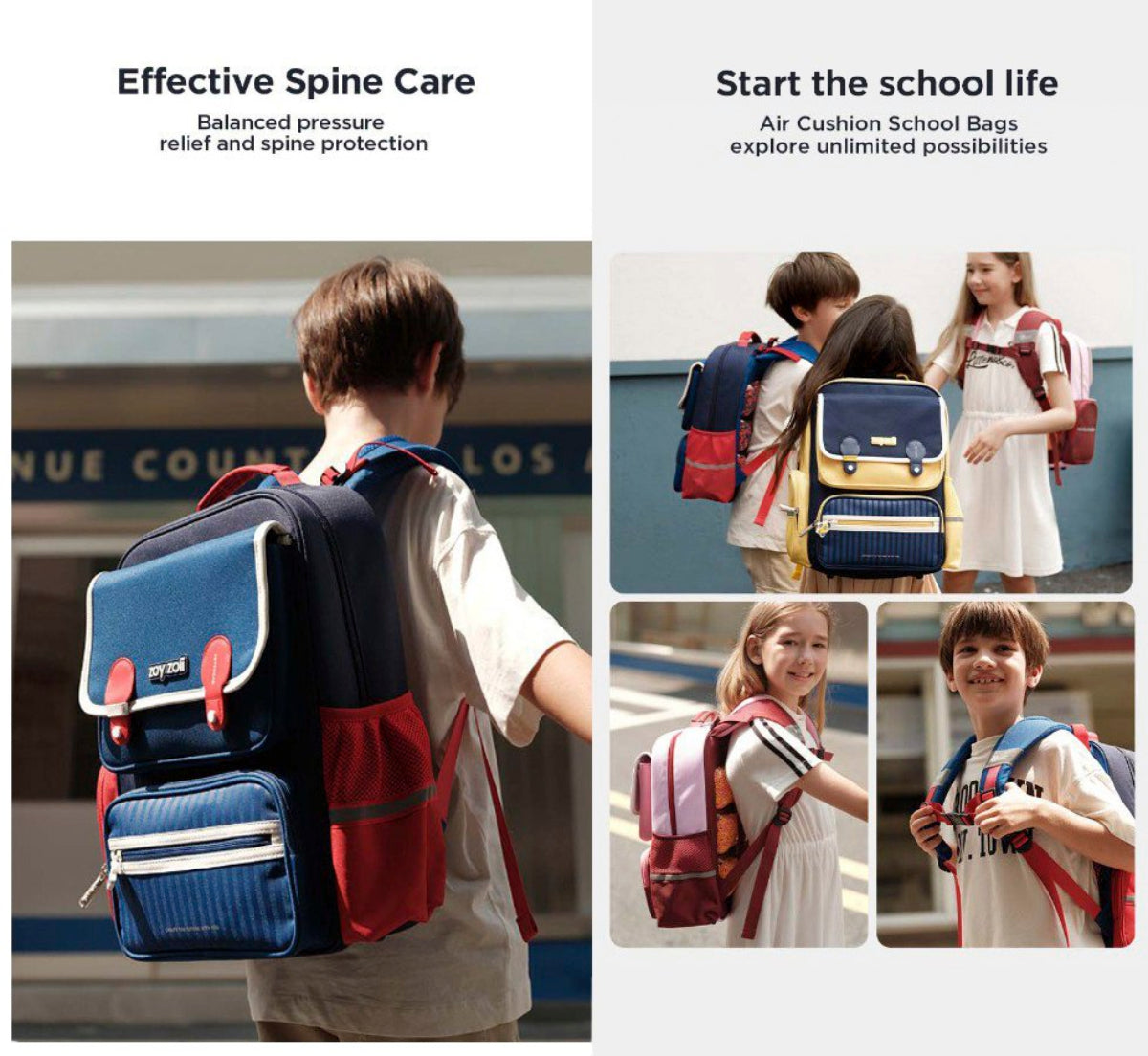 Zoy Zoii Mochila Escolar Infantil Azul B88-B Planeta con Espalda Ortopédica y Diseño Espacial para Niños Ajustable y Transpirable