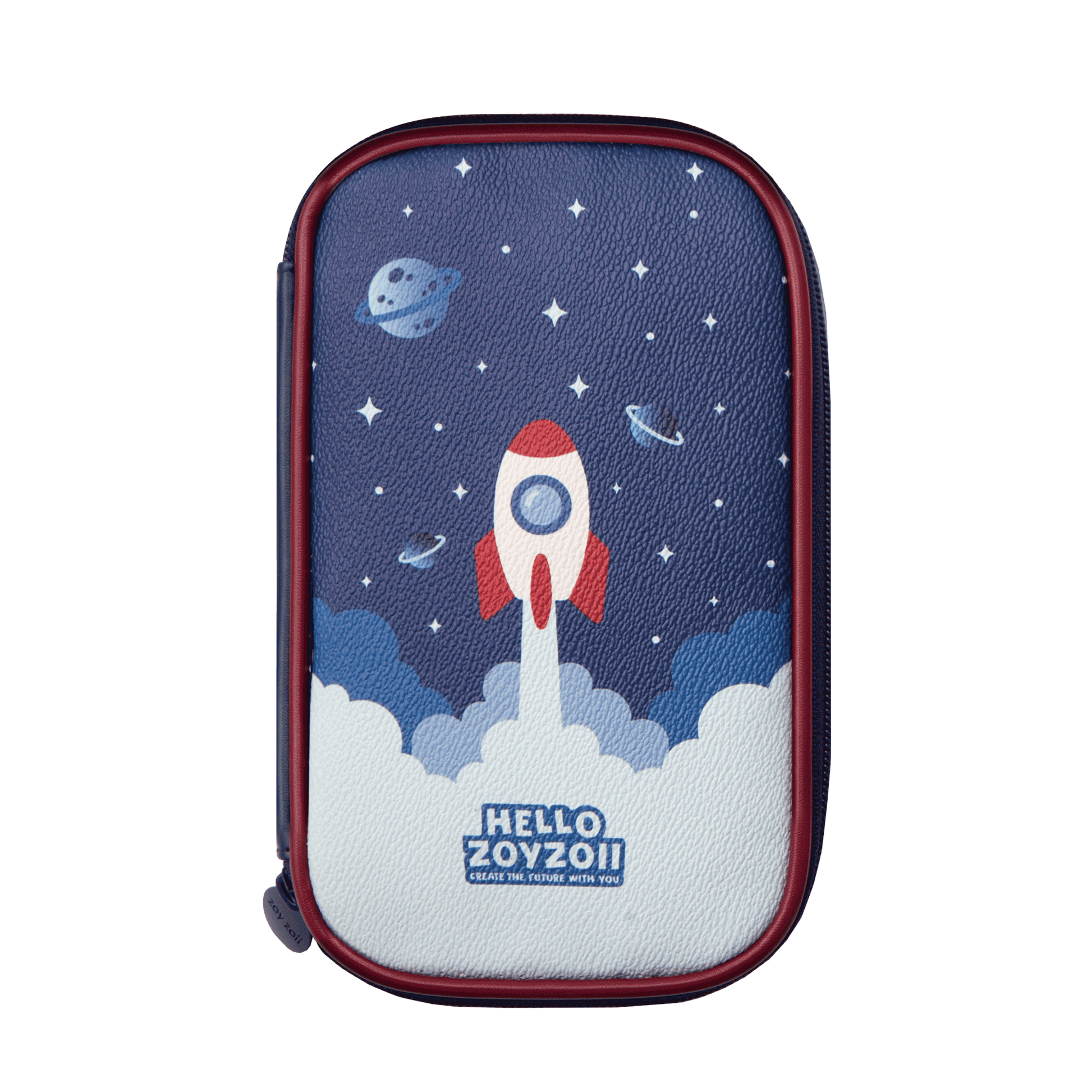 Estuche escolar infantil Zoy Zoii con diseño de cohete