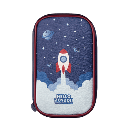 Estuche escolar infantil Zoy Zoii con diseño de cohete