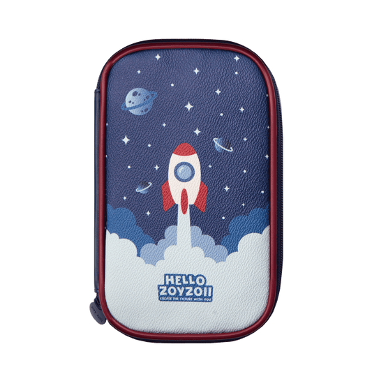 Estuche escolar infantil Zoy Zoii con diseño de cohete
