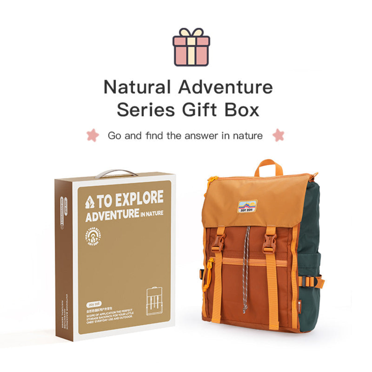 Zoy Zoii Mochila Infantil para Viajes y Aventuras Verde Resistente y Cómoda con Espalda Acolchada y Bolsillos Prácticos para Niños Activos