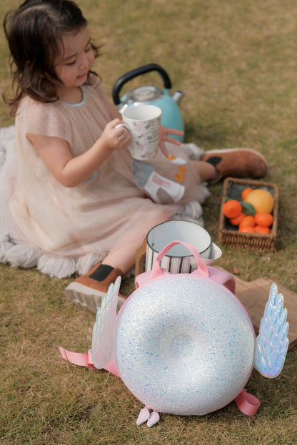 Mochila escolar de niña Zoy Zoii con detalles brillantes únicos.