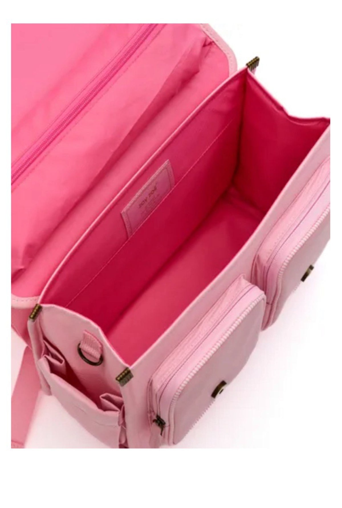 Mochila Zoy Zoii para niñas color rosa pastel con lazo