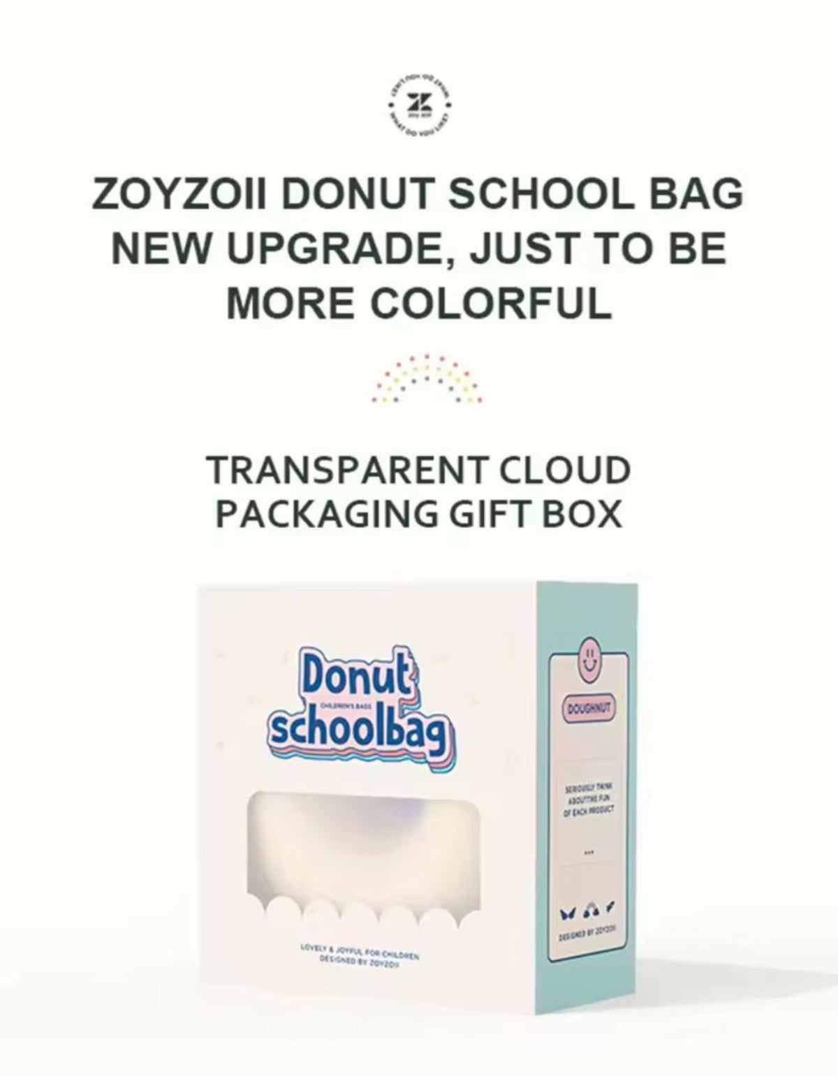 Mochila Zoy Zoii mágica con forma redonda y efecto luminoso.