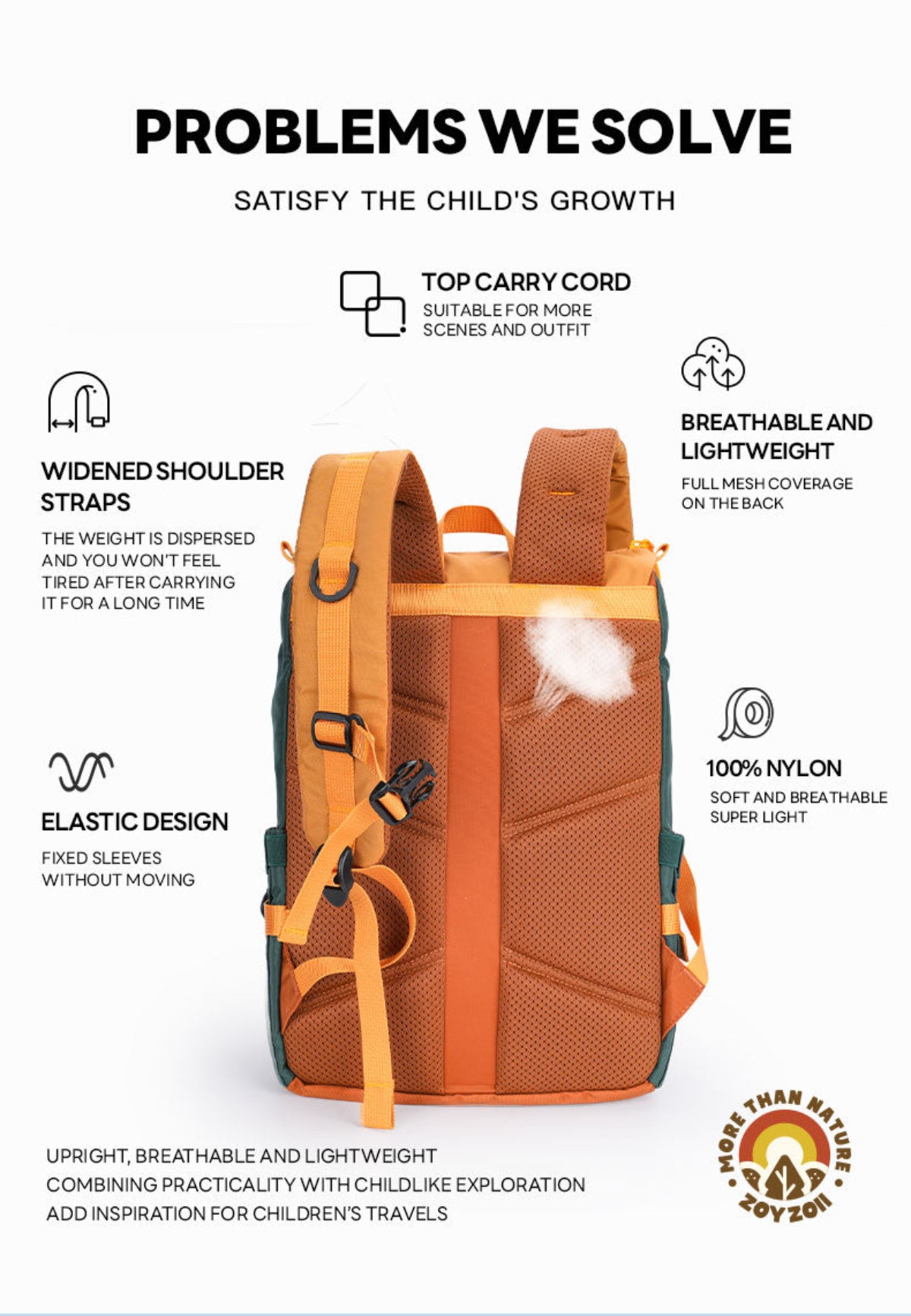 Mochila para niños para viajar Zoy Zoii B 72 Rosa