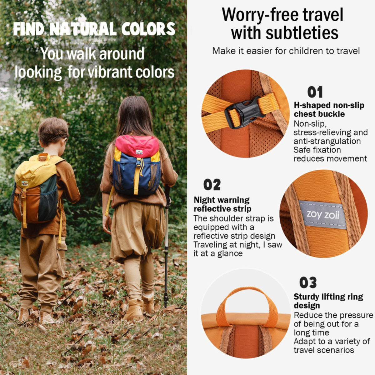 mochila infantil zoy zoii rosa