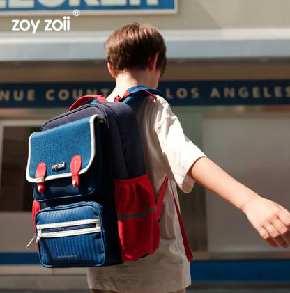 Zoy Zoii Mochila Escolar Infantil Azul B88-B Planeta con Espalda Ortopédica y Diseño Espacial para Niños Ajustable y Transpirable