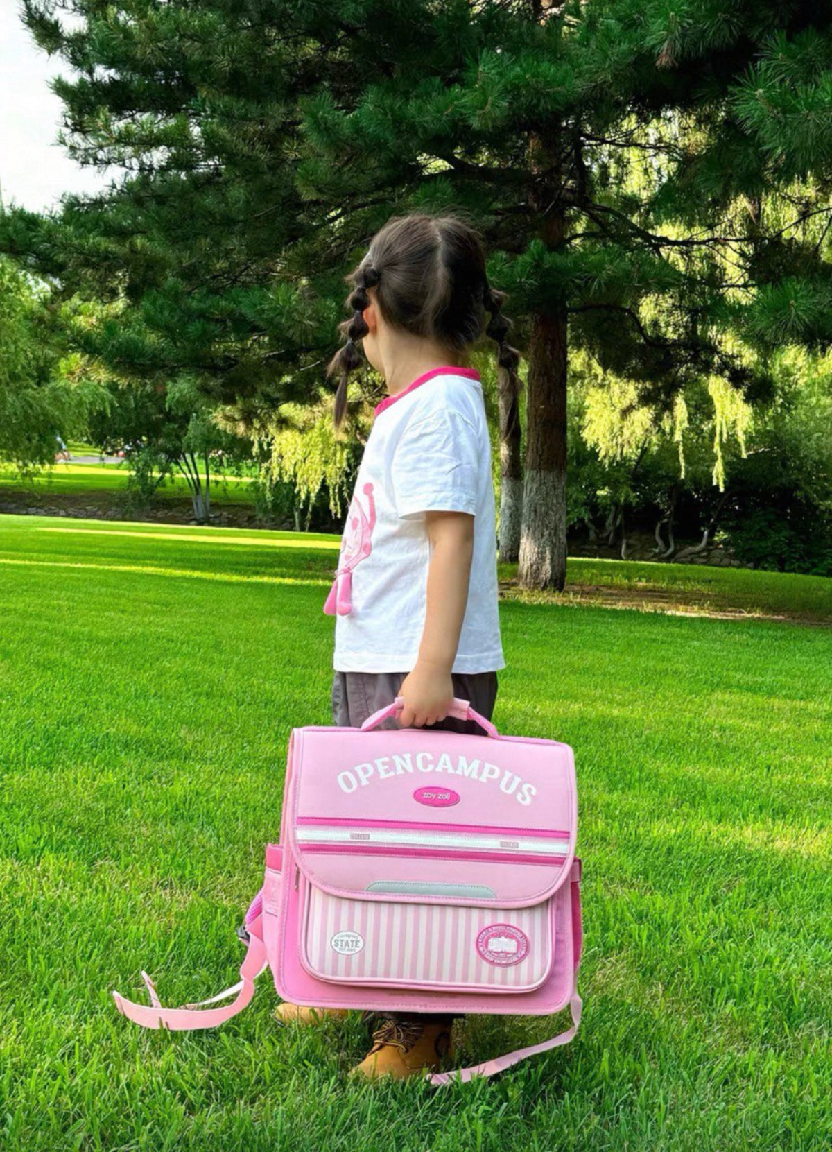 Zoy Zoii Mochila Escolar Infantil B59-B Opencampus Rosa Diseño Vintage Ergonómico y Funcional para Niños de 6 a 12 Años